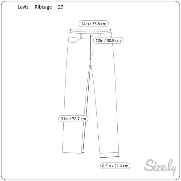 Levi's Premium Ribcage Straight Leg Jeans Women's Size 29 Light Wash Big E - Picture 2 of 8